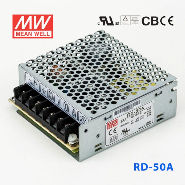 明纬开关电源RD-50A 50W +5V 6A +