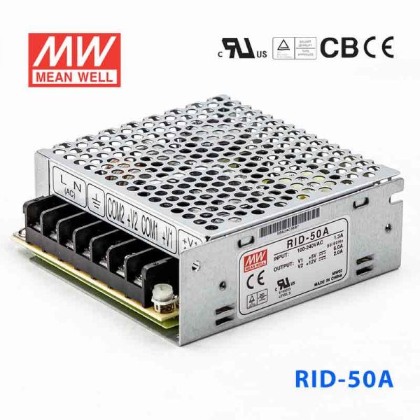 明纬开关电源RID-50A 50W +5V 6A 