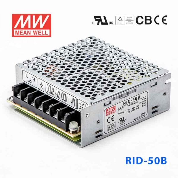 明纬开关电源RID-50B 50W +5V 6A 