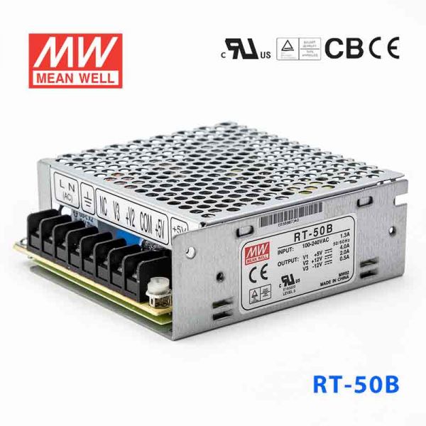 明纬电源RT-50B 50W +5V5A 12V2.5A 